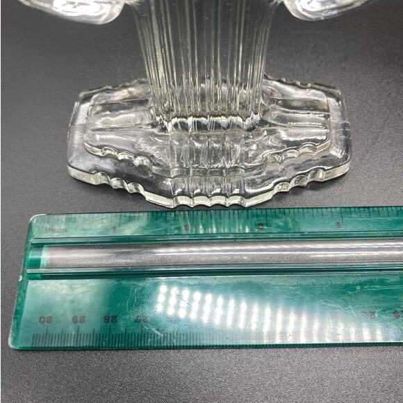 Art Deco‎ Anchor Hocking Queen Mary pair Depression glass candlestick holders - Picture 5 of 5